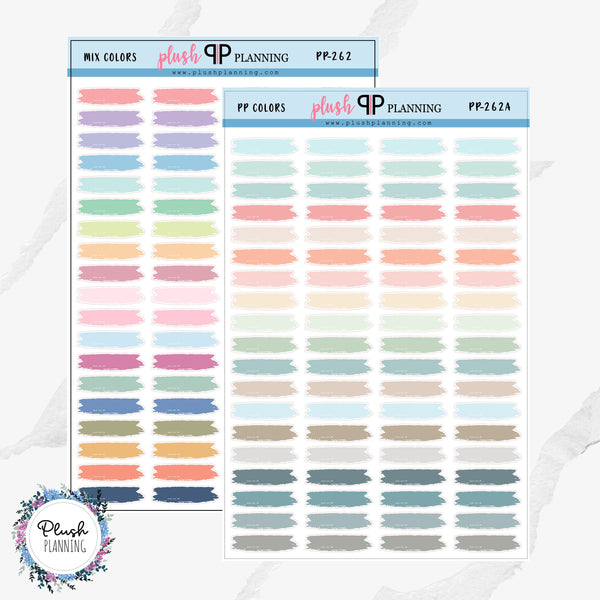 Brush Strokes Decorative Planner Stickers