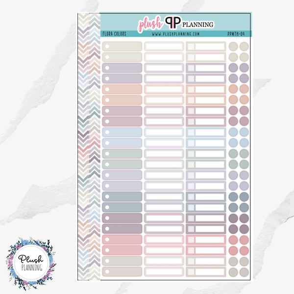 A5 EC MCC Monthly Sheet Planner Stickers, Label Sticker, Dots Stickers