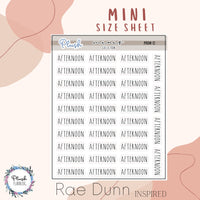 Afternoon Script Mini Planner Stickers, Rae Dunn Inspired, Farmhouse Font, Minis Collection