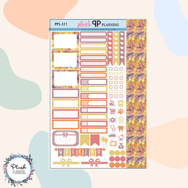 Fall 2021 Style 2 Pattern Sampler Planner Stickers, FALL Pattern