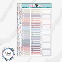 A5 EC MCC Monthly Sheet Planner Stickers, Bullet Label Sticker, Bullet Boxes