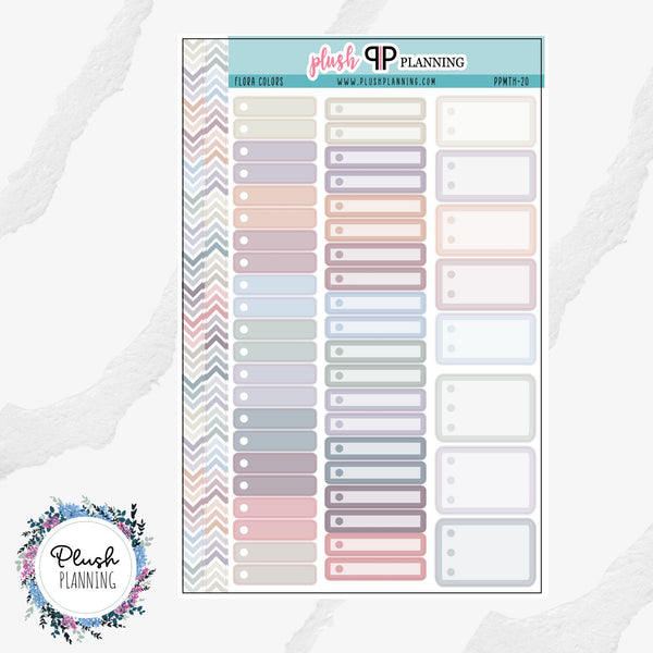 A5 EC MCC Monthly Sheet Planner Stickers, Bullet Label Sticker, Bullet Boxes