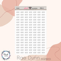 Absent Scripts Planner Stickers, Rae Dunn Inspired, Farmhouse Font