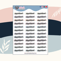 Appointment Brush Stroke Planner Stickers