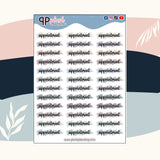 Appointment Brush Stroke Planner Stickers