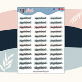 Appointment Brush Stroke Planner Stickers