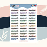 Appointment Brush Stroke Planner Stickers