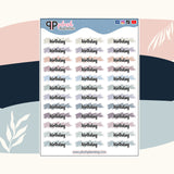 Birthday Brush Stroke Planner Stickers