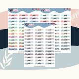 WORK Brush Stroke Planner Stickers,