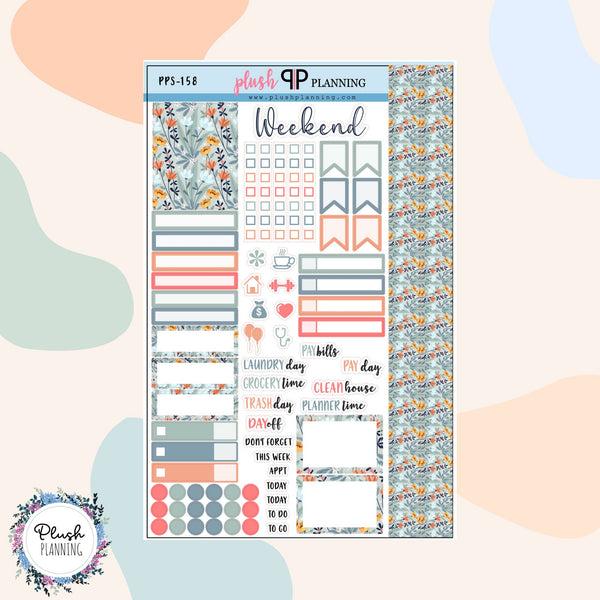 Watercolor Floral Design Planner Stickers Sampler