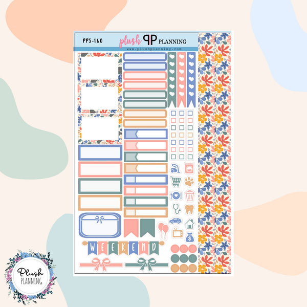 Bright Watercolor Design Planner Stickers Sampler