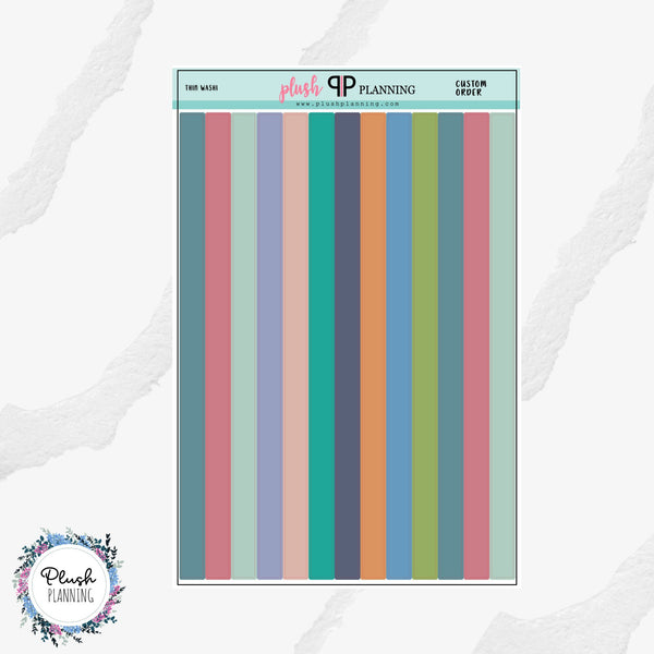 7x9 EC Solid Colors Planner Stickers