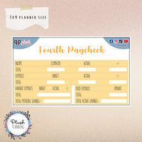 7x9 Paycheck 4, Monthly Budget Stickers, Rae Dunn Inspired Font