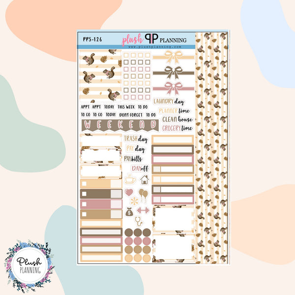 Fall 2021 Style 1 Pattern Sampler Planner Stickers, FALL Pattern