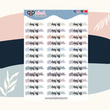 Day Off Brush Stroke Planner Stickers