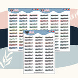 Appointment Brush Stroke Planner Stickers