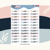 WORK Brush Stroke Planner Stickers,