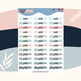 WORK Brush Stroke Planner Stickers,