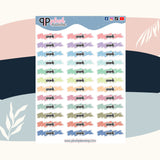 WORK Brush Stroke Planner Stickers,