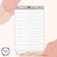 Date Dots Planner Stickers, Rae Dunn Inspired, Farmhouse Font