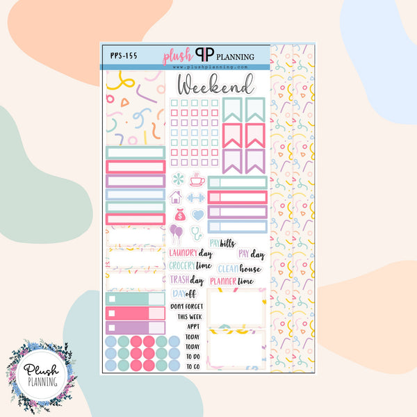 Swirl Pastel Design Planner Stickers Sampler