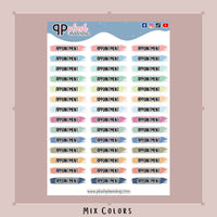 Appointment Watercolor Swatches Planner Stickers