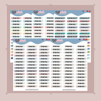 Appointment Watercolor Swatches Planner Stickers