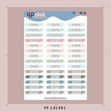 Appointment Watercolor Swatches Planner Stickers, Rae Dunn Inspired Font