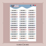 Birthday Watercolor Swatches Planner Stickers