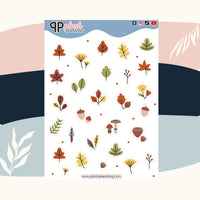 Fall Leaves Decor Sticker Sheet Design 1, Decoration Stickers