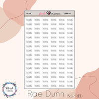 Training SCRIPT Planner Stickers, Rae Dunn Inspired