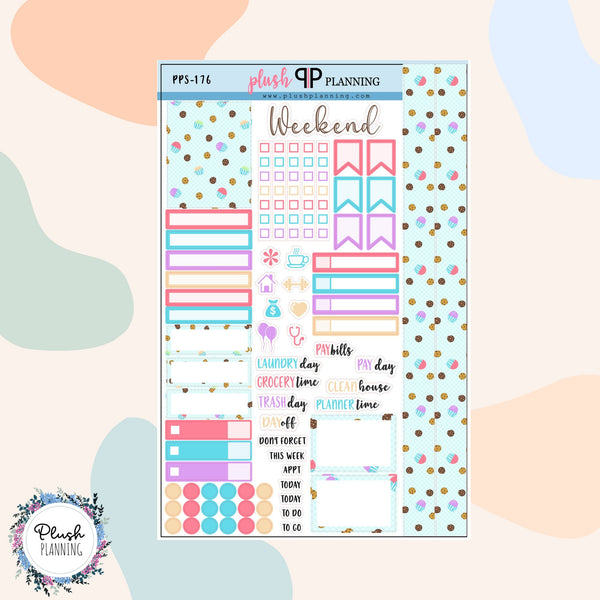 Cute Cupcakes and Cookies Design Planner Stickers Sampler