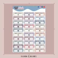 Work Schedule Tracker Planner Stickers