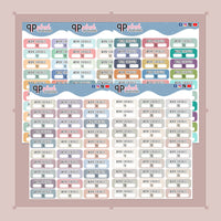 Work Schedule Tracker Planner Stickers