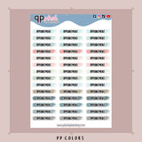 Appointment Watercolor Swatches Planner Stickers