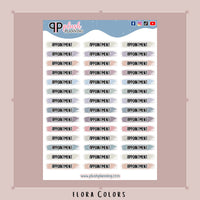 Appointment Watercolor Swatches Planner Stickers