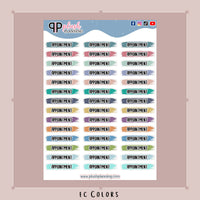 Appointment Watercolor Swatches Planner Stickers