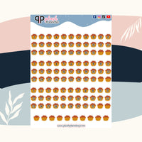 Dated Fall Apples Basket Planner Stickers, Fall Collection