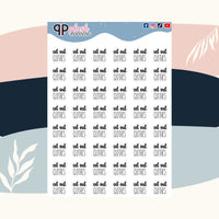 Set Out Clothes Script Scrapbooking Planner Stickers