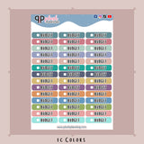 Budget Checklist Planner Stickers