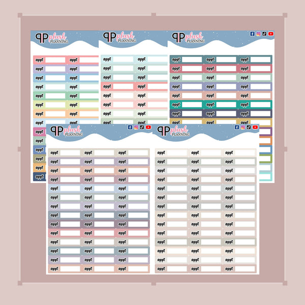 Appt Appointment Label Tracker Planner Stickers