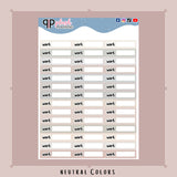 WORK Planner Stickers