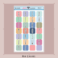 1 Inch Alphabet Box Planner Stickers