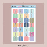 1 Inch Alphabet Box Planner Stickers