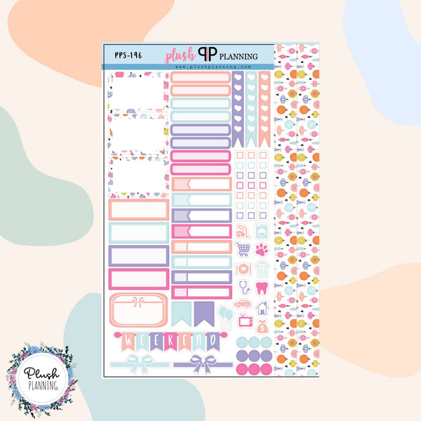 Winter Design #4 Planner Stickers Sampler, Winter Pattern, Christmas Season Designs