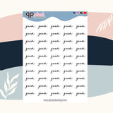 Zoom Call Script Planner Stickers