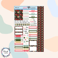 Winter Design 15 Planner Stickers Sampler, Winter Pattern, Christmas Season Designs