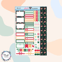 Winter Design 25 Planner Stickers Sampler, Winter Pattern, Christmas Season Designs