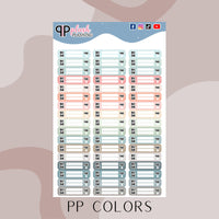 Bill Due Planner Stickers