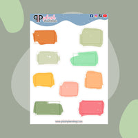 Watercolor Blank Frame Deco Set Doodle, Scrapbooking Stickers, Doodles Stickers